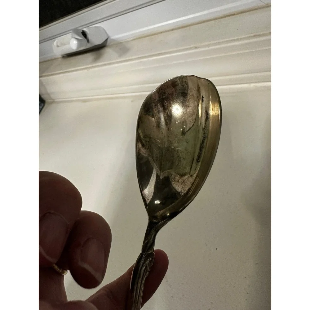 Vintage Gorham Heritage Silverplate Salad Fruit Tongs Server.
